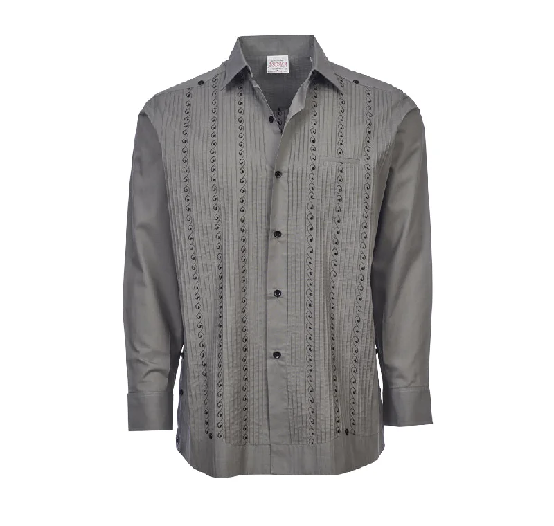 Lowest Price Presidente Guayabera - Men's Long Sleeve | Embroidered | Polyester-Cotton Blend
