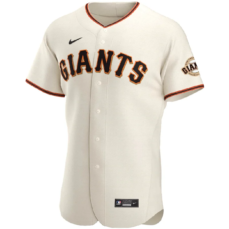 New Deal Nike Men's San Francisco Giants Home Authentic Team Logo Jersey-Cream