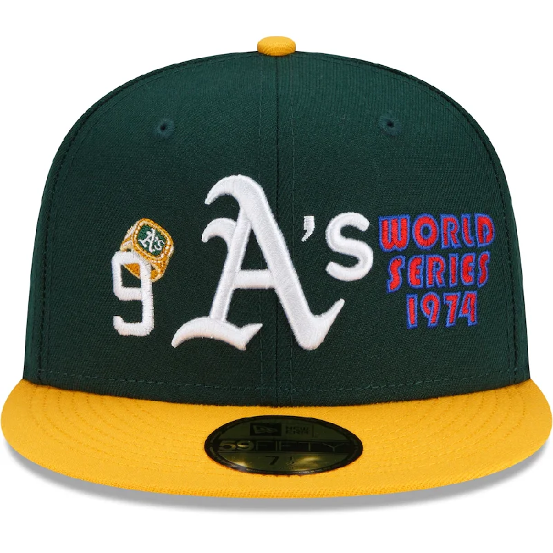 Year-End Clearance Oakland Athletics New Era Green 9x World Series Champions Count the Rings 59FIFTY Fitted Hat Year-End Clearance Oakland Athletics New Era Green 9x World Series Champions Count the Rings 59FIFTY Fitted Hat