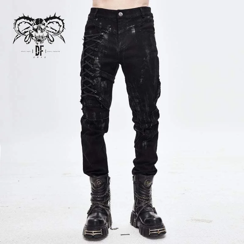 Men's Punk Ropes Tattered Trousers