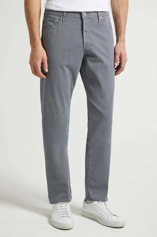 Buy Now Autumn Fog Grey Sueded Tellis Modern Slim Fit Pants - AG Jeans
