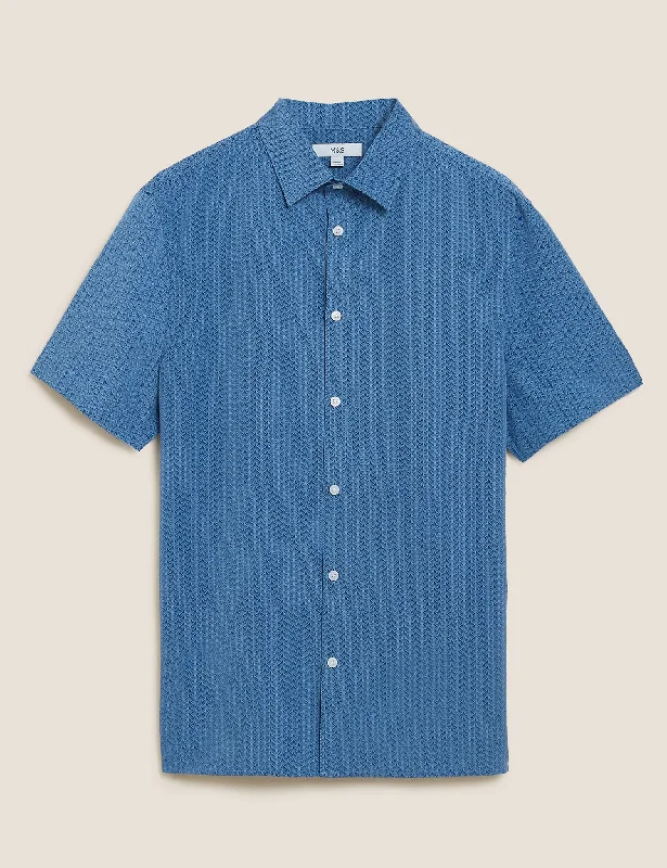 Clearance Event Geometric Print Soft Shirt