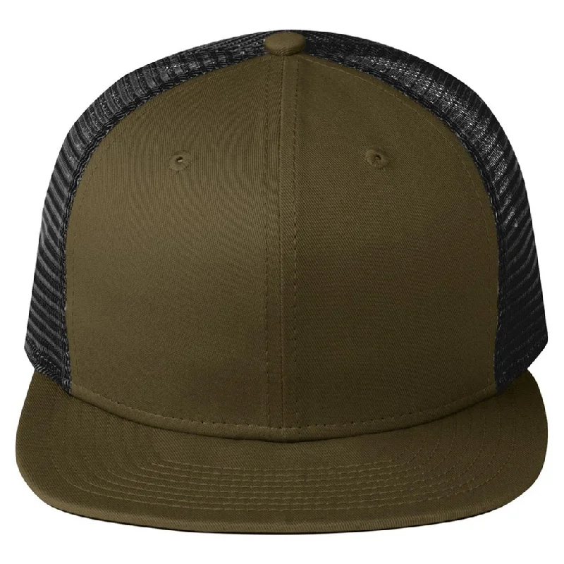 New Arrival New Era® Original Fit Flat Bill Snapback Cap-olive/black
