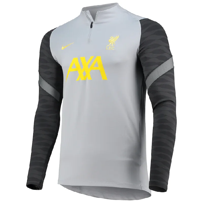 Limited Time Offer Nike Liverpool Strike Drill Raglan Quarter-Zip Top - Gray
