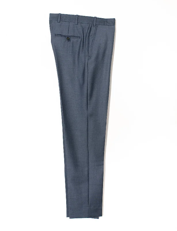 Weekend Special BKT50 Tailored Trousers in Wool Sharkskin - Haze Blue