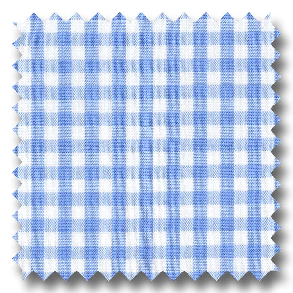 Don't Miss Out Light Blue Gingham Check Broadcloth - Custom Dress Shirt