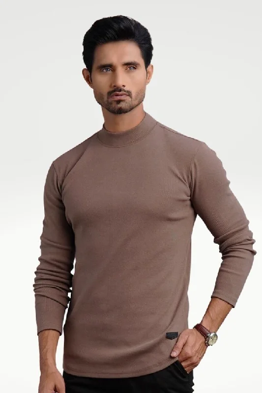 Deep Discounts Pink Cocoa Mock Neck Sweatshirt