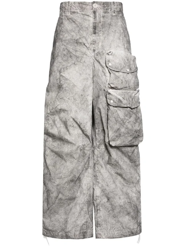 Savings Bonanza Wide-Leg Cotton Cargo Trousers