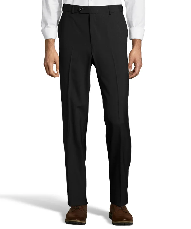 Special Offer Palm Beach Wool/Poly Black Flat Front Expander Pant