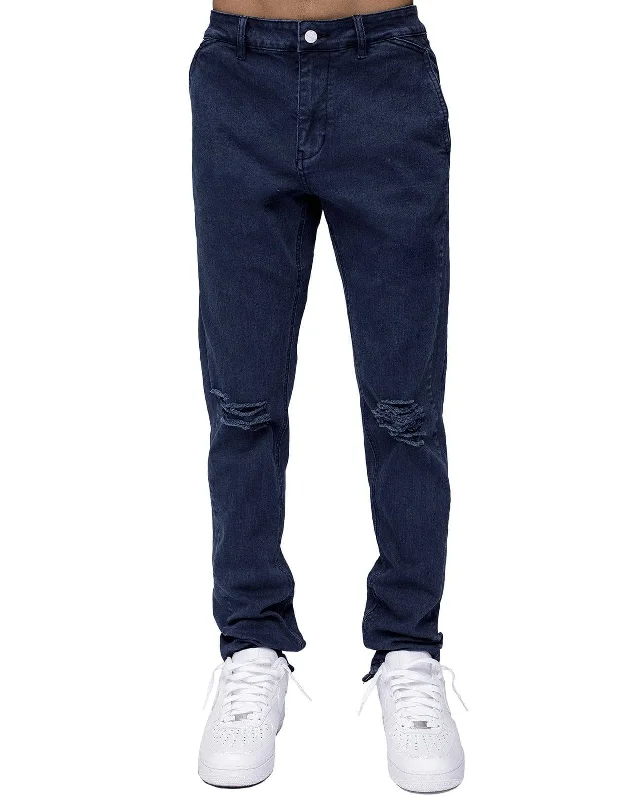 Limited Quantity Konus Men's Ankle Zipper Pants In Navy