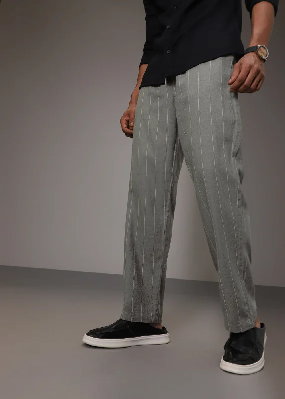 Weekend Savings Spectacular Ash Grey Cotton Linen Pant