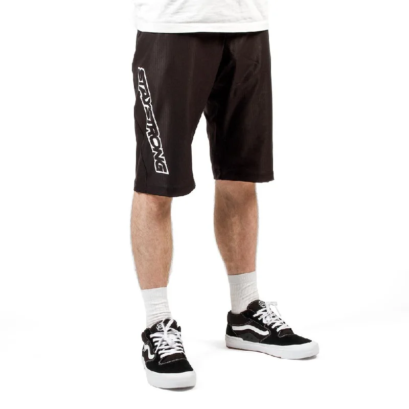 Stay Strong V3 Race Shorts - Black/White