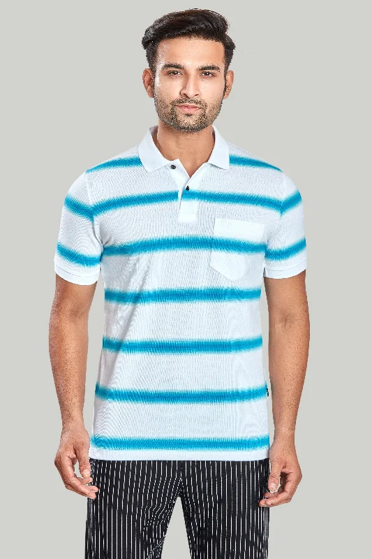 Stripe Pique Polo