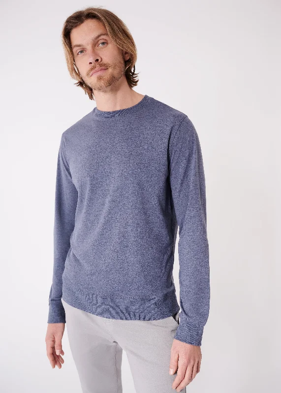 Summit Long-Sleeve Crew | Heather Blue