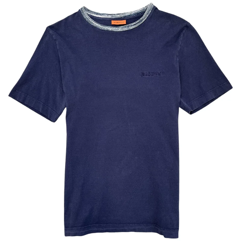 Cash Savings Men's Embroidered Logo T-Shirt Navy Size XL