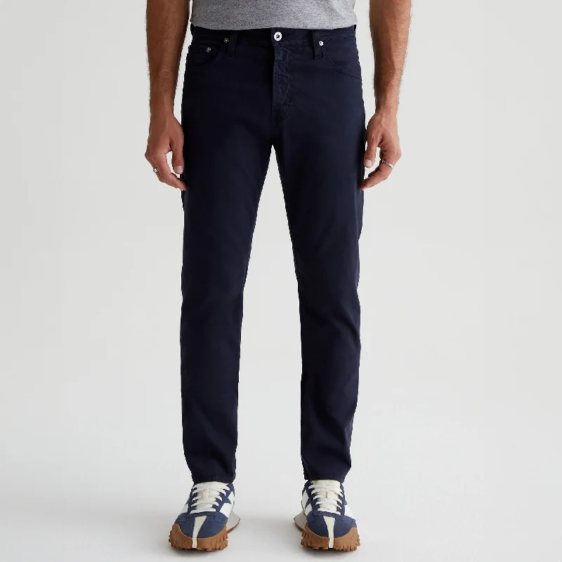 New Navy Modern Slim Tellis Sueded Pants - AG