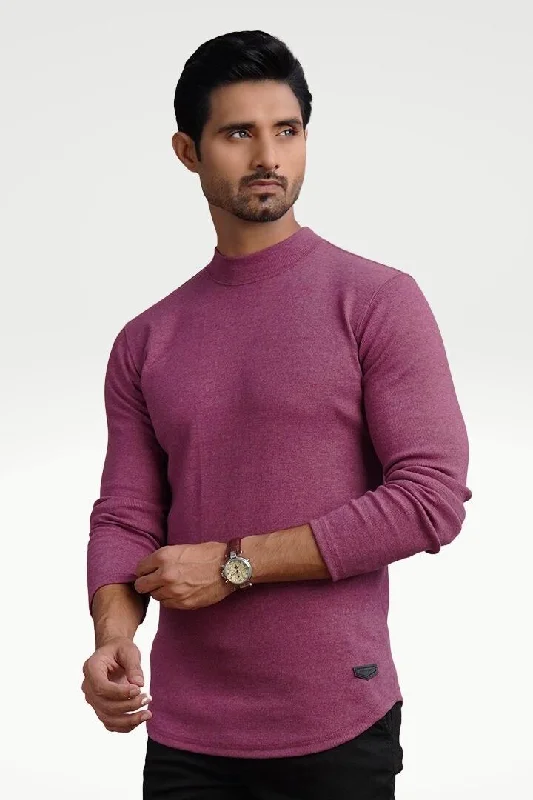 Big Discounts Rosy Pink Mock Neck Sweatshirt