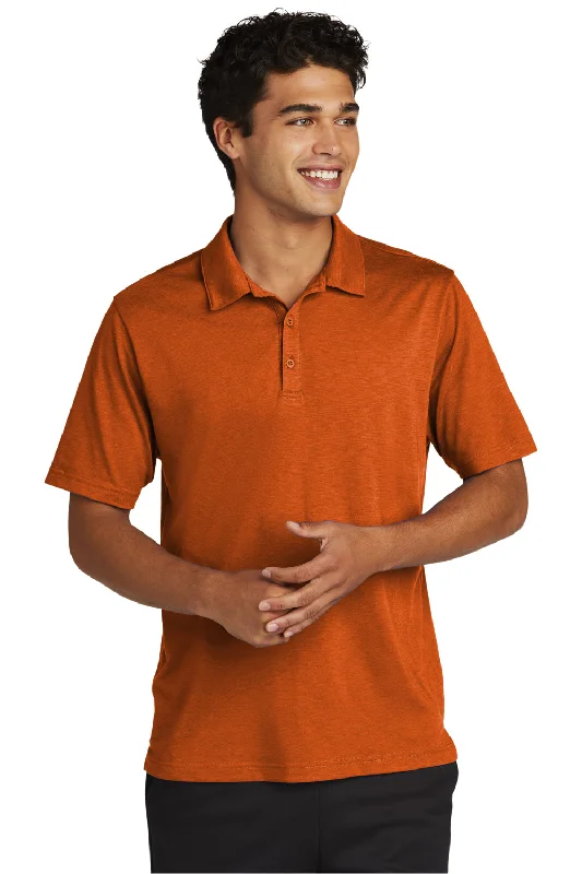 Sport-Tek Mens Strive Moisture Wicking Short Sleeve Polo Shirt - Texas Orange - Closeout