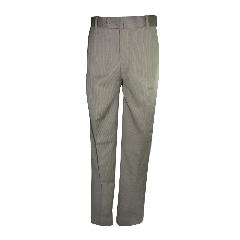 Markdowns Laguna Flat Front Trouser - Tan with orange stripe
