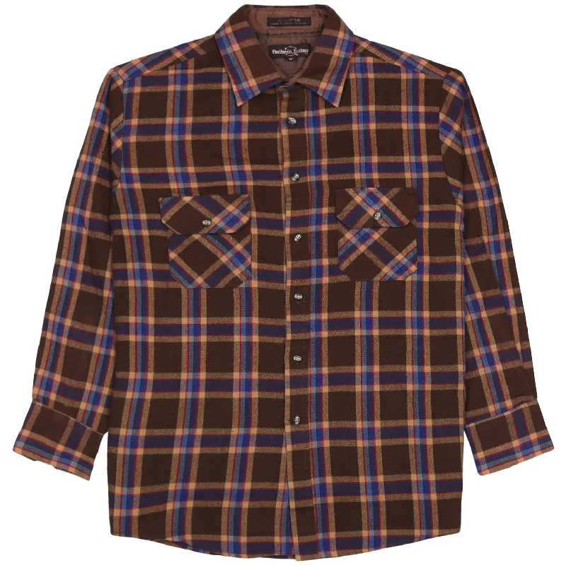 Weekend Deals That Sparkle Northwest Territory Checkered Flannel Shirt Brown Navy