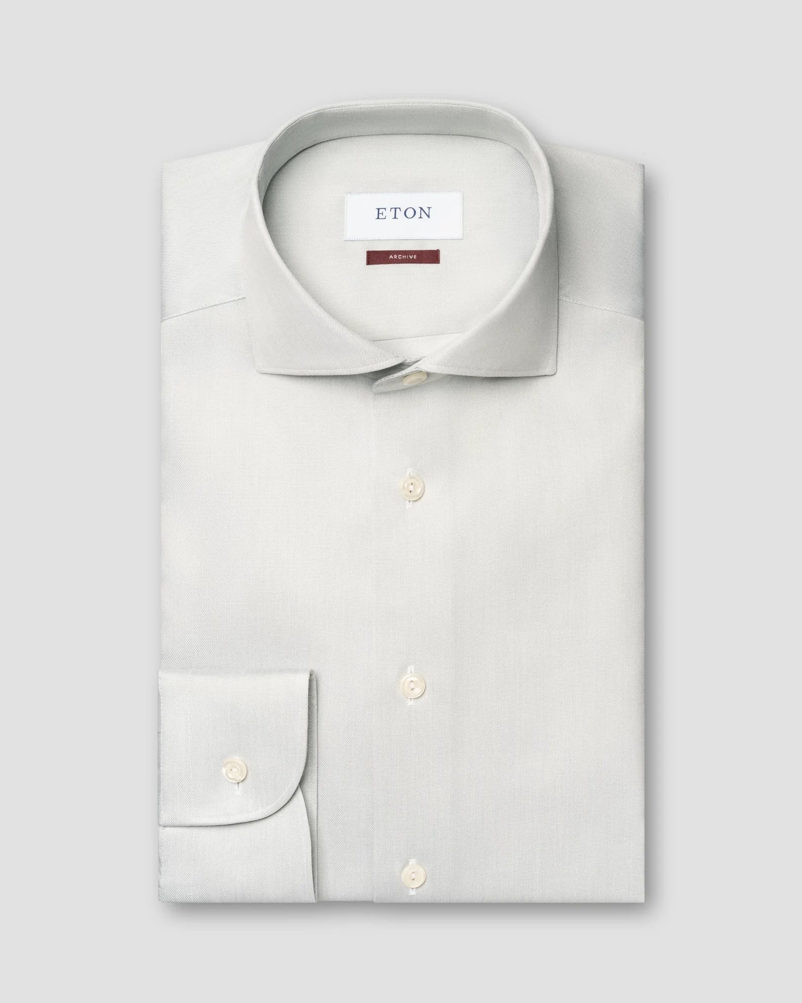 Final Offer Light Green Signature Twill Contemporary Fit Shirt - ETON Archive Collection