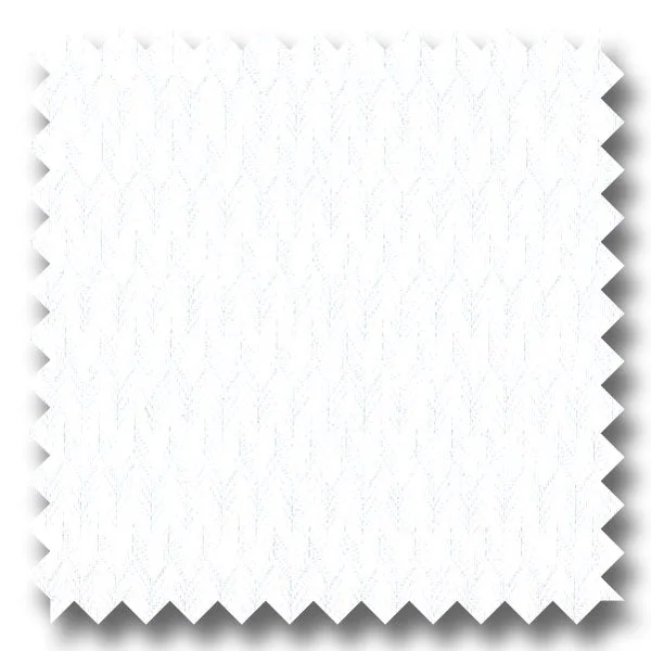 Deal of the Week White Solid Fancy Herringbone - Custom Dress Shirt