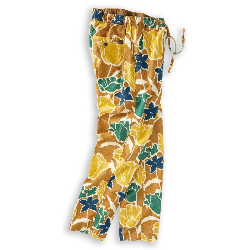 Gold Coast Floral Drawstring Pant