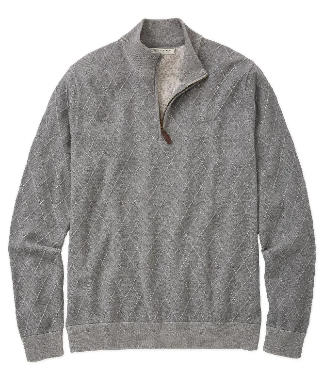 Price Fest Diamond Lattice Quarter-Zip Sweater