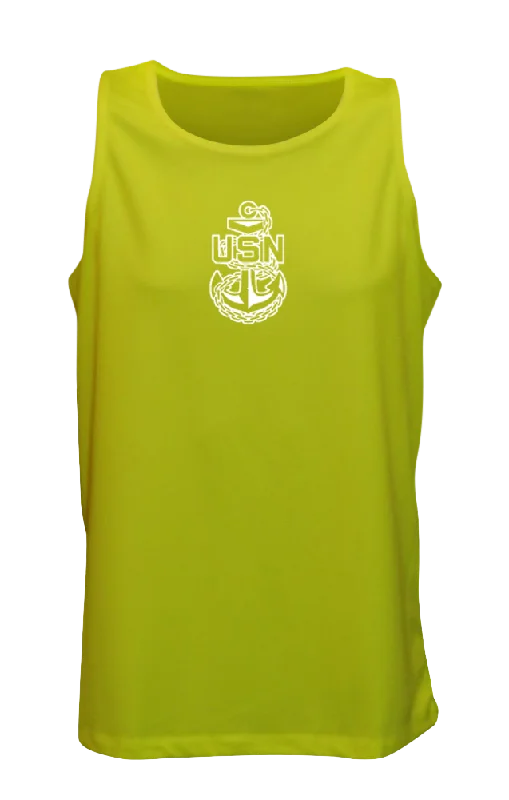 Steal Deal Men's Reflective Tank Top - US Navy (Chief)