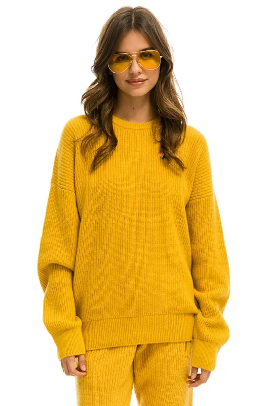 Deep Savings VINTAGE CABIN UNISEX CASHMERE SWEATER - GOLD