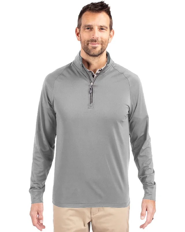 Limited Quantity Cutter & Buck Adapt Eco Knit Stretch Quarter Zip Pullover Polished