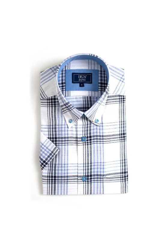 Early Bird Discount Daniel Grahame Ivano Plaid Shirt, Light Blue Multi NO IMAGE