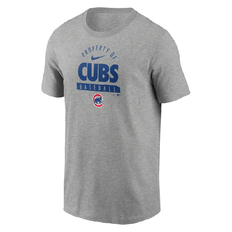 Stock Up and Save Nike Chicago Cubs Primetime Property Of Practice T-Shirt - Heathered Gray Stock Up and Save Nike Chicago Cubs Primetime Property Of Practice T-Shirt - Heathered Gray