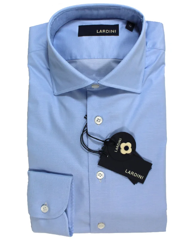 Weekend Shopping Made Better Lardini Dress Shirt Blue - Spread Collar 43 - 17