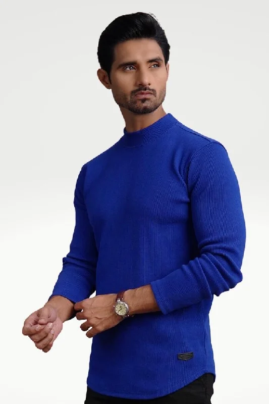 Savings Alert Royal Navy Mock Neck Sweatshirt