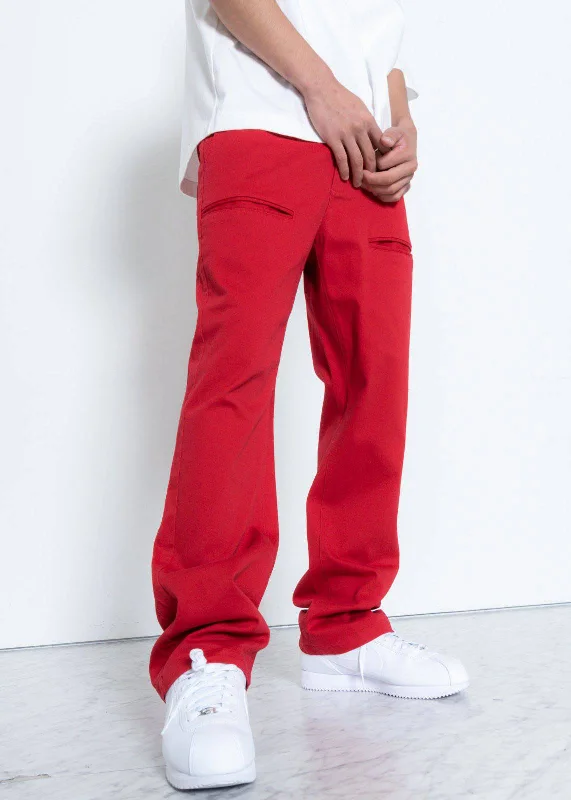 Epic Value Konus Men's Baggy Chino Pants in Red