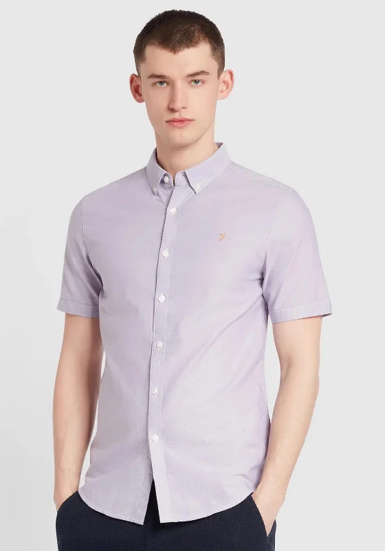 Final Clearance Farah Brewer Short Sleeve Shirt, Slate Purple