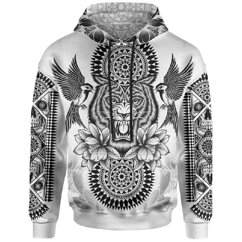 Tribal Tiger Pullover Hoodie