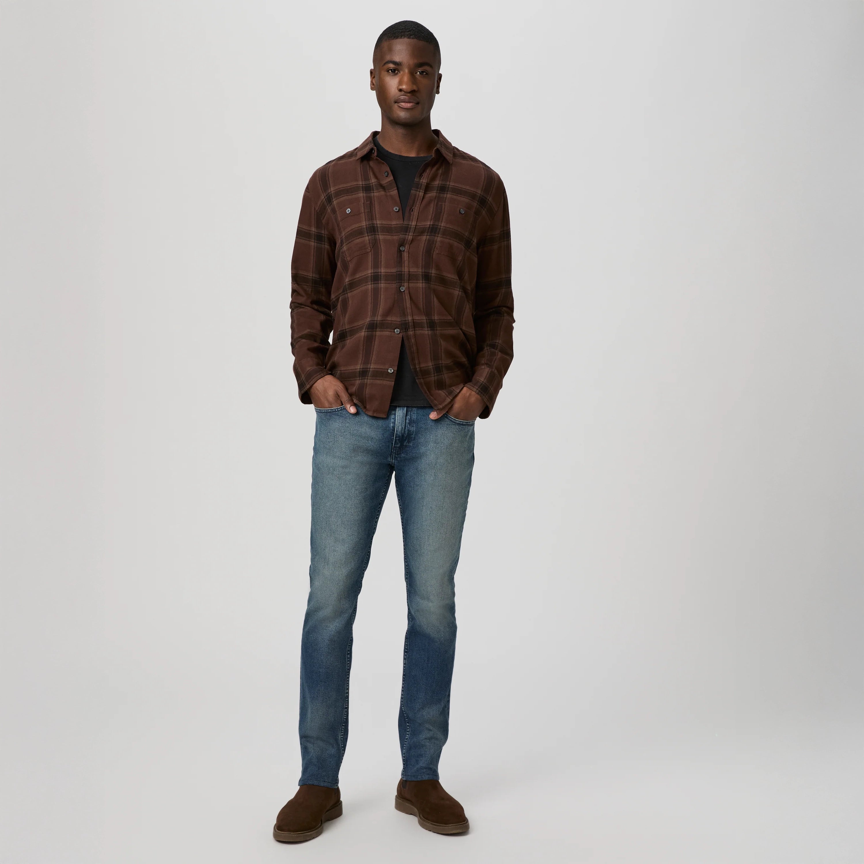 Lennox - Cheo - Slim Fit Five Pocket Blue Stone Wash Heritage Jean - PAIGE