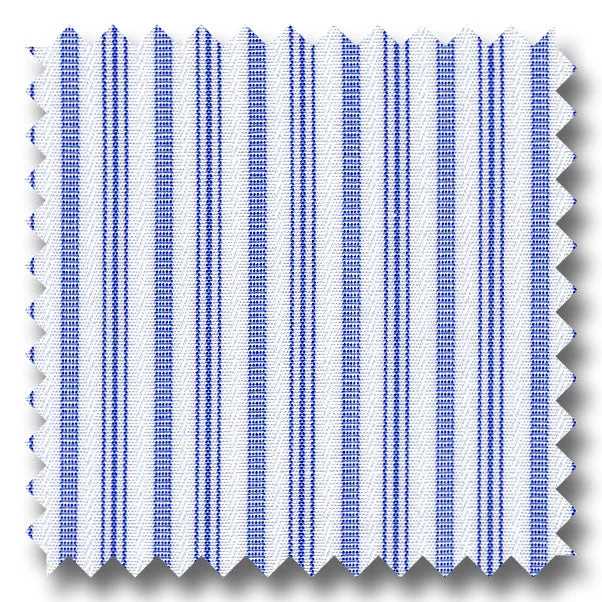 Value Deals Blue Stripe 2Ply Broadcloth - Custom Dress Shirt