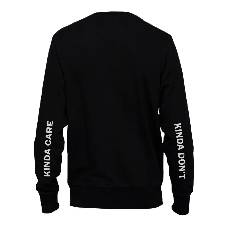 Price Slash Kinda Care Kinda Don't Sweatshirt Elbow Sleeve Print Sweat Shirt
