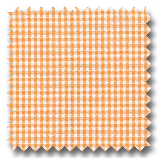 Price Slash Orange Mini Gingham Check Broadcloth - Custom Dress Shirt