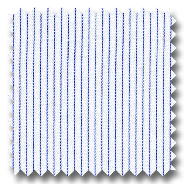 Year-End Sale Blue Stripe 2Ply Mini Twill - Custom Dress Shirt