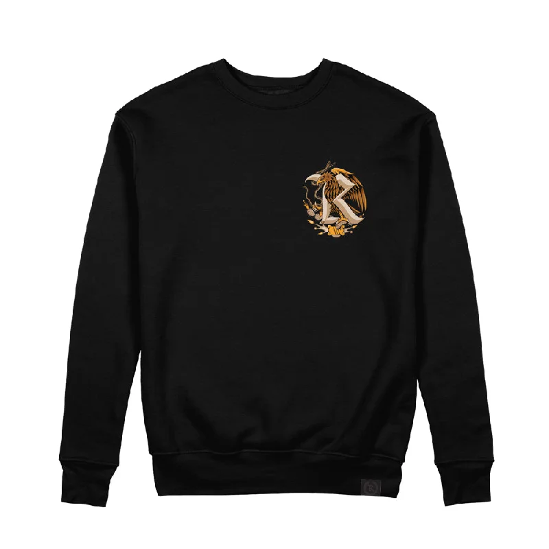 Price Drop Si Somos Crewneck Sweatshirt [BLACK] SHADES OF BROWN COLLECTION