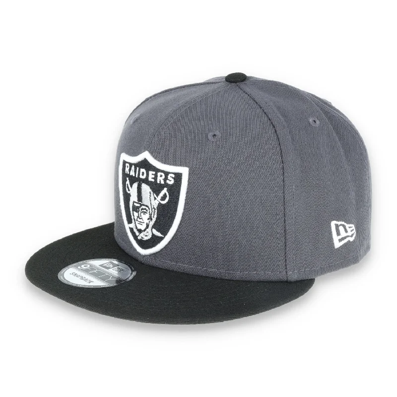 Deal Zone NEW ERA LAS VEGAS RAIDERS SHIELD 9FIFTY SNAPBACK HAT-DARK HEATHER /BLACK