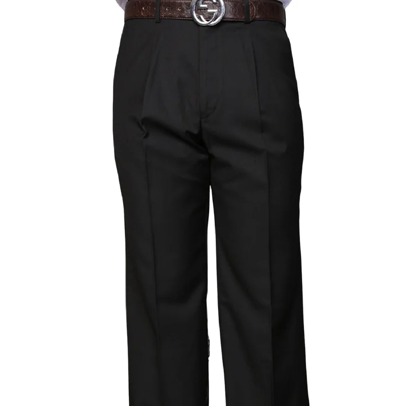 Dubhe Collection: Black Pleated Wool Pants