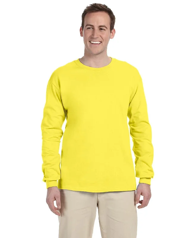 Unbeatable Deal Fruit of the Loom Lightweight Long Sleeve T-Shirt | Yellow