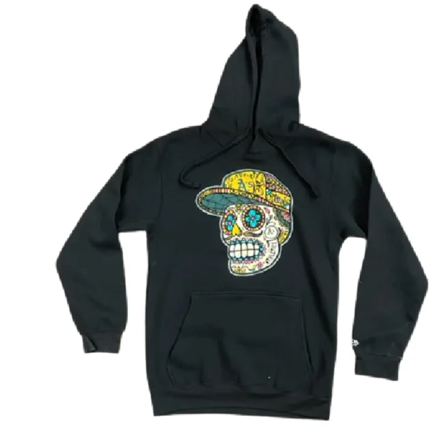 While Supplies Last NEW ERA OAKLAND ATHLETICS SUGAR SKULL HOODIE-BLACK
