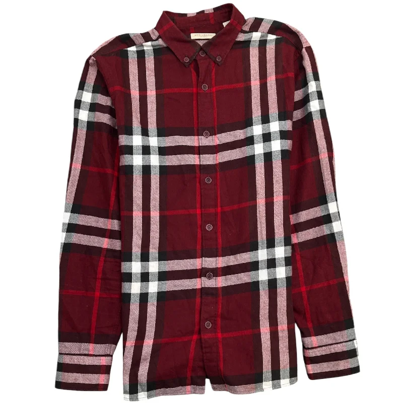 Weekend Savings Spectacular Men's Checkered Shirt Burgundy Size M