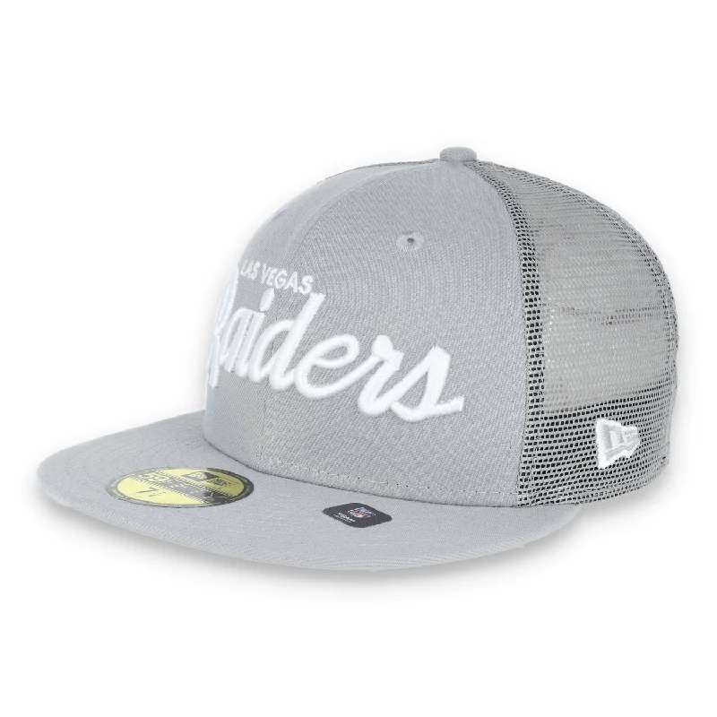 Weekend Deals That Sizzle LAS VEGAS RAIDERS NEW ERA mesh script 59FIFTY FITTED-GRAY